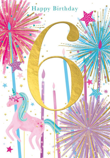 Picture of 6TH BIRTHDAY CARD UNICORN